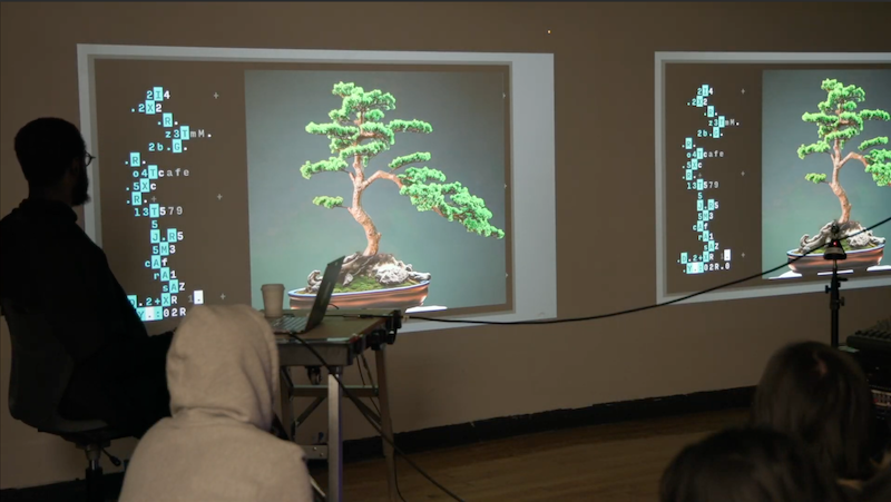 visiting artist talks about livecoding
